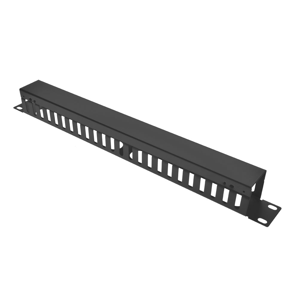 1U Cable Manager 24-Finger Duct with Cover 1U Cable Manager 24-Finger Duct with Cover